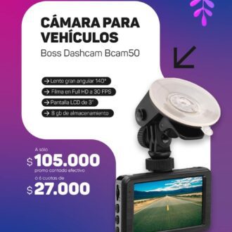 Cámara para vehículo Boss dashcam BCAM50