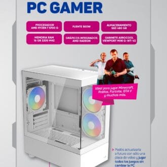 PC AMD Ryzen 7 5700g / 16gb RAM / 480gb SSD / 500w / Aerocool Viewport Mini v2