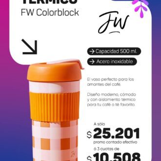 Vaso térmico Fun World Color Block 500ml