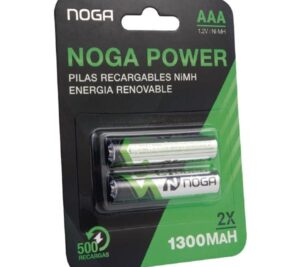 Pilas recargables Noga AAA 1300 mAh - Blister x 2u