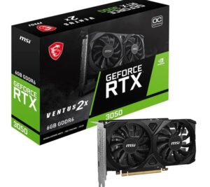 Placa de video MSI GeForce RTX 3050 Ventus 2X OC 6gb GDDR6