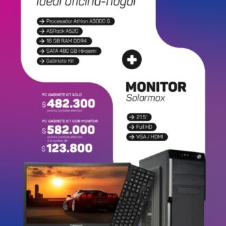 PC AMD Athlon 3000g / 16gb RAM / 480gb SSD / KIT + Monitor 21.5"